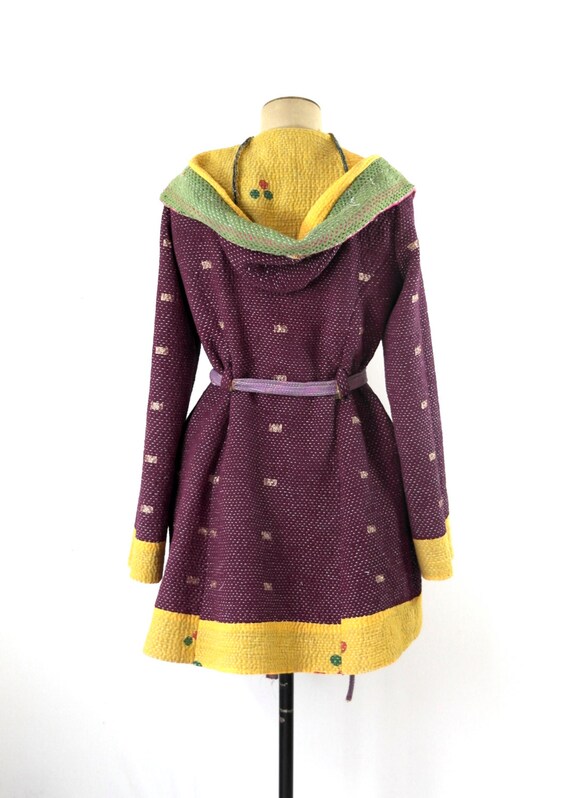 kantha quilt jacket kantha coat kantha jacket hooded coat