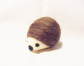 Needle Felted Hedgehog - miniature hedgehog figure - Merino & Corriedale wool - wool felt hedgehog
