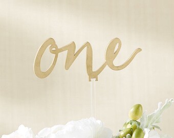 Wedding Table Number Gold Script Cursive Calligraphy Table Numbers Gold Cake Topppers Birthday Elegant Reusable Table Numbers 1-18