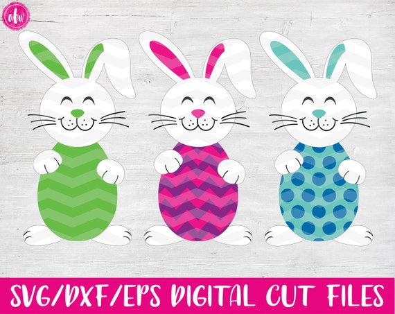 Easter Bunny Pattern Egg SVG DXF EPS Cut File Spring