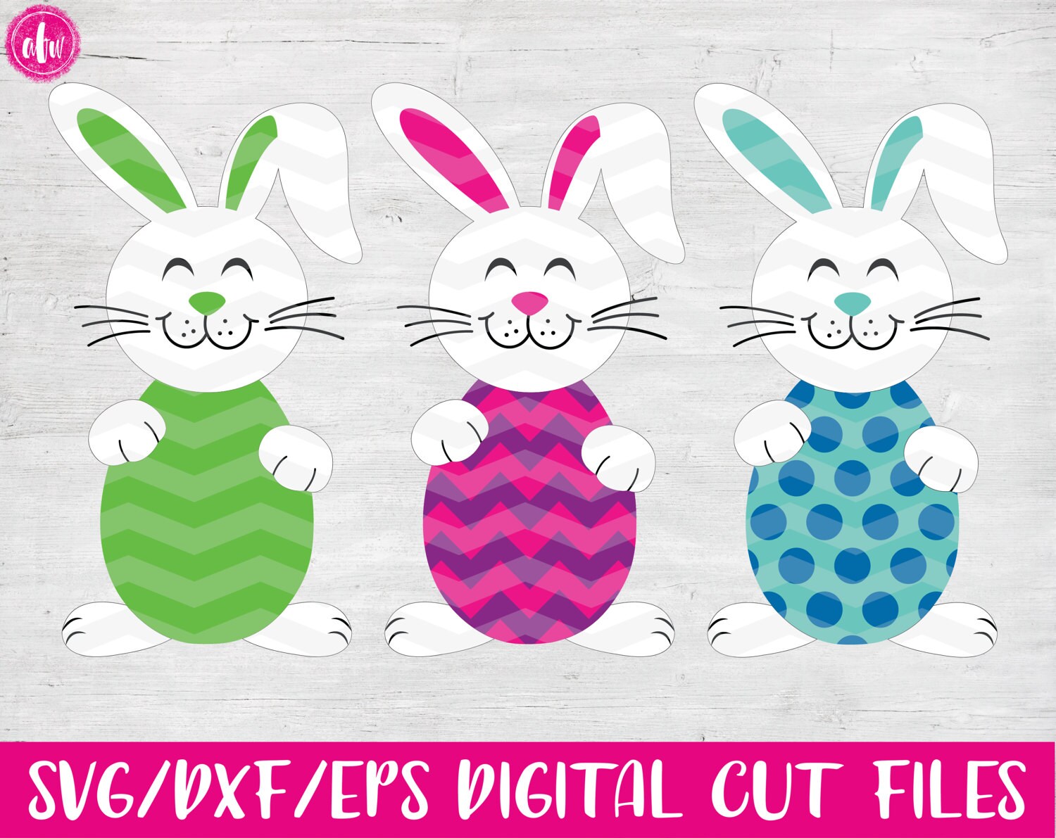 Download Easter Bunny Pattern Egg SVG DXF EPS Cut File Spring