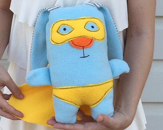 superhero bunny plush