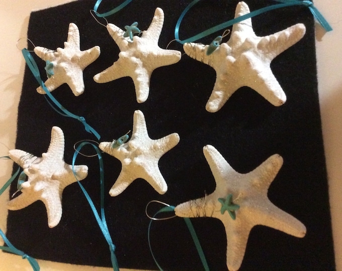 Set of 6 Starfish Ornaments