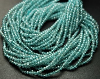 13'' Strand,AAA Quality,Natural Blue Color ZIRCON Micro Faceted Rondells, Size 2.60mm