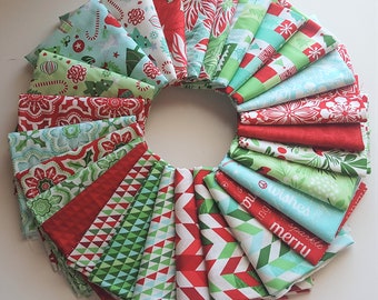 Jingle Fat Quarter bundle - Kate Spain - Moda (27 prints, 6.75 yards total)