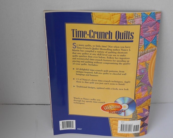 Time-Crunch Quilts Pattern Book, craft, instruction and Sewing Book