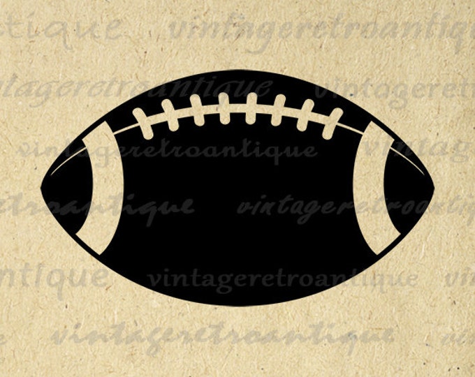 Printable Football Image Download Football Digital Image Clipart Sports Art Graphic Artwork Antique Clip Art Jpg Png Eps HQ 300dpi No.4007