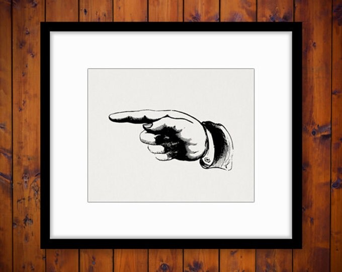Pointing Hand Printable Hand Pointing Graphic Download Pointing Finger Image Ornament Digital Point Clip Art Jpg Png Eps HQ 300dpi No.387