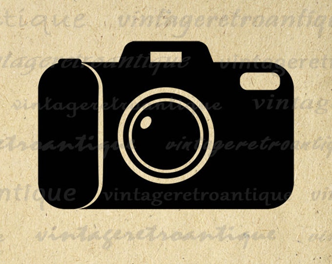 Camera Image Digital Printable Graphic Download Illustration Vintage Clip Art Jpg Png Eps HQ 300dpi No.3997