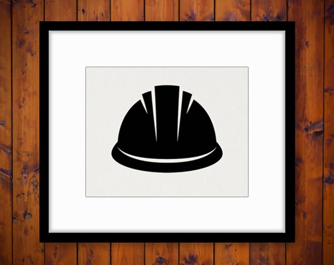 Hard Hat Graphic Digital Printable Construction Icon Image Download Antique Clip Art Jpg Png Eps HQ 300dpi No.4332