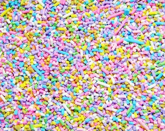 FAKE SPRINKLES 25 Grams Tiny Polymer Clay Decoden Kawaii Decoration Mixed Colors Faux Miniature Fake Food Style 2