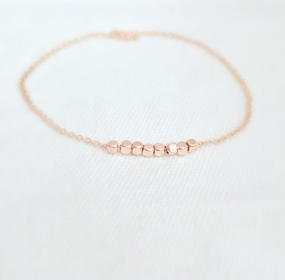 Rose Gold Bracelet Dainty Rose Gold Bracelet Rose Gold