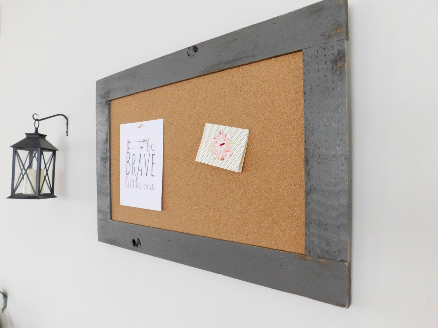 INDUSTRIAL CORK BOARD Large Framed Bulletin Board Message