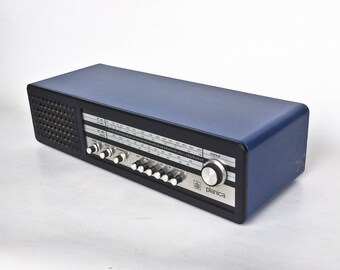 Vintage Tube Radio Iskra Planica / Mp3, Ipod Compatible / 5 Pin Din Plug To 3.5mm Jack Plug Audio Cable / Blue / 70s Yugoslavia
