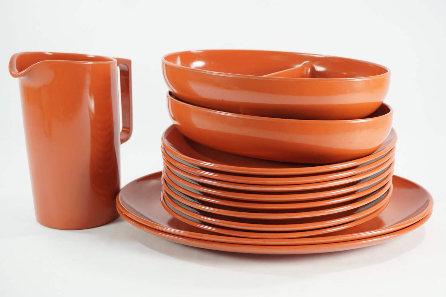 Watertown Lifetime Ware Melamine Dishes Russet Orange Dishes