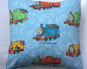 Thomas the Tank Engine Train Vintage Fabric Cushion - Handmade by Alien Couture