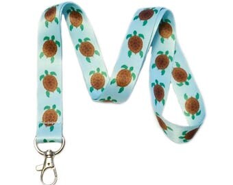 Sea Turtle Lanyard Key Chain Id Badge Holders