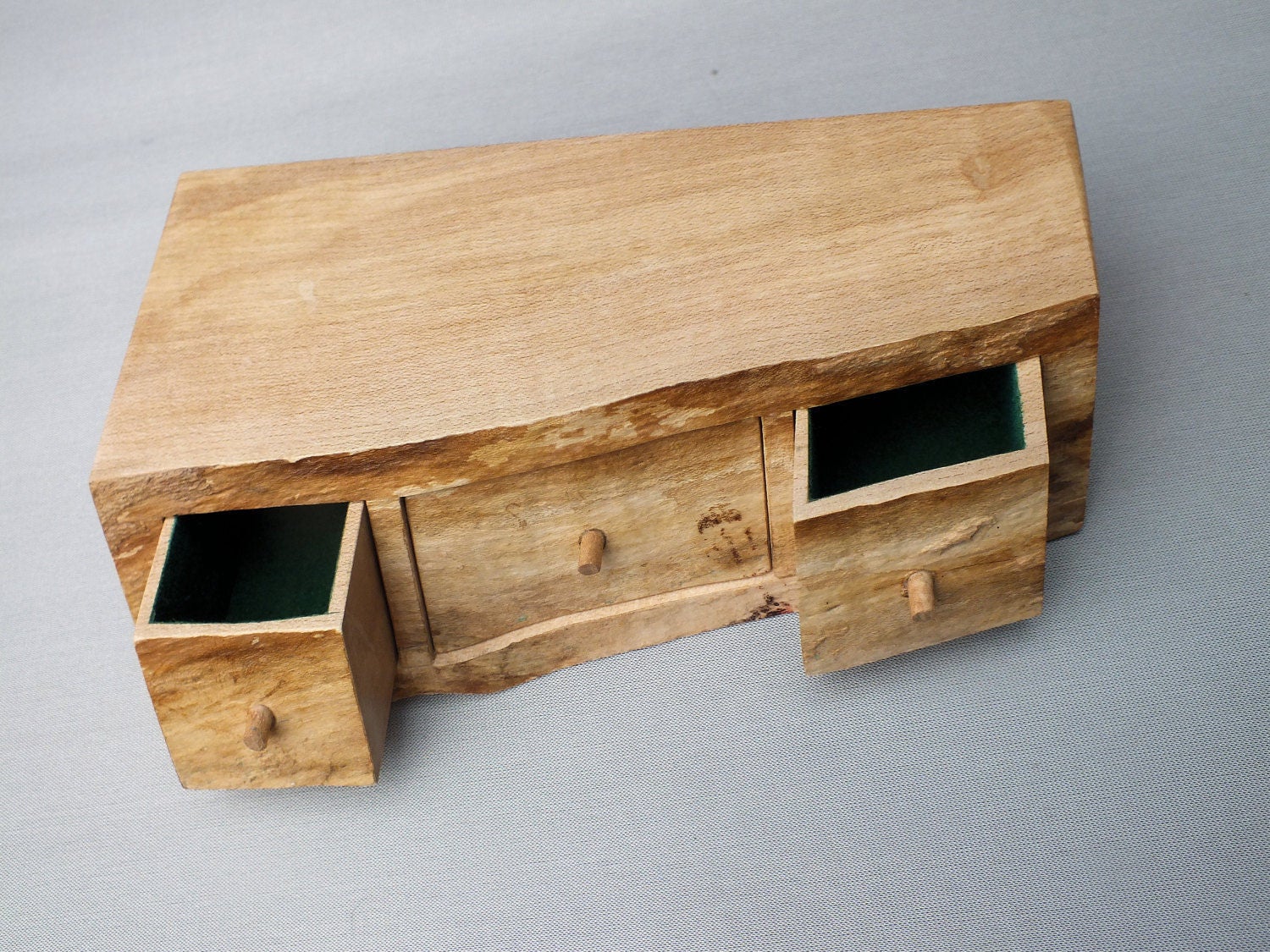 A most unusual three drawer desk tidy jewellery or trinket