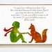 Le Petit Prince Fox Quote The little Prince Fox little Prince