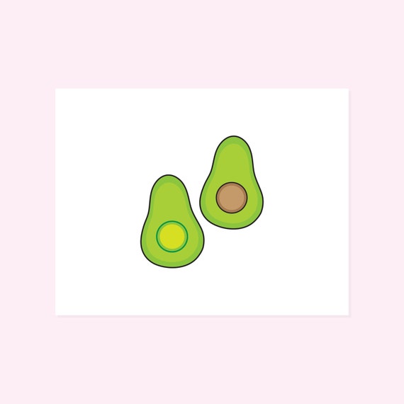 Temporary Tattoos. Avocado. 2 Tats. Green.