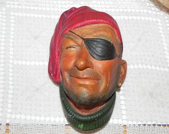 Bossons Congleton England Smuggler Pirate With Eye Patch Chalkware Wall Hanging