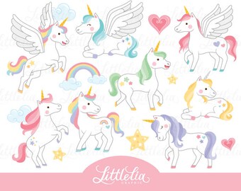 Unicorn clipart - magical clipart - 17010