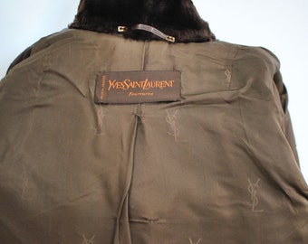 Vintage YSL FOURRURES women's fur coat ......(215)
