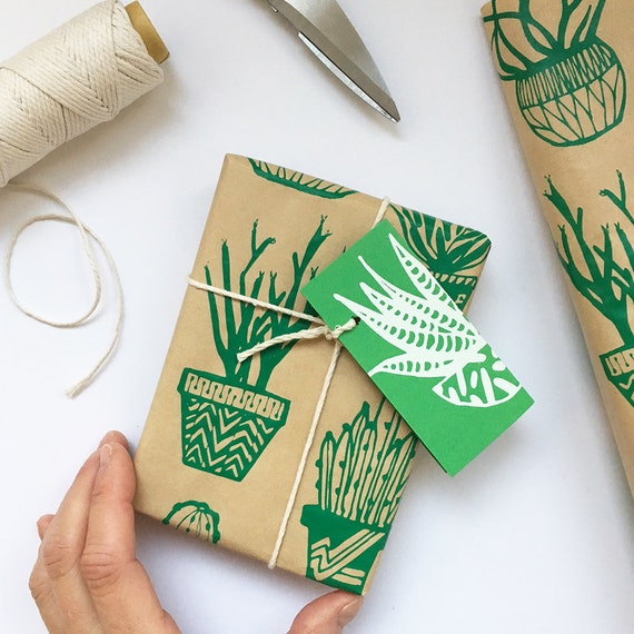 Printable Cactus Wrapping Paper