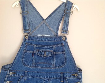 Vintage bib overalls women's men's faded blue jeans bib overalls dungarees women's bib overalls salopette femme