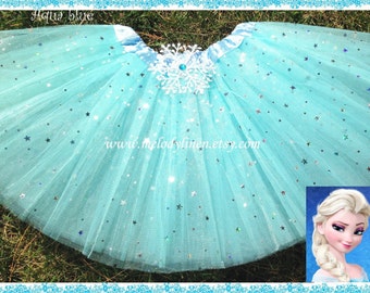 SALE-Frozen Tutu frozen birthday outfit frozen party favors snowflake tutu Elsa tutu olaf tutu Elsa dress Anna tutu aqua blue tutu blue tutu