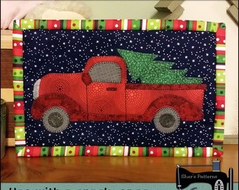 PDF Pattern for Perfect Christmas Tree Mug Rug, Christmas Mug Rug Pattern, Christmas Mini Quilt Pattern - Sewing Pattern, Tutorial, DIY