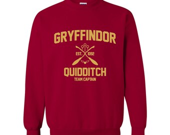 Harry Potter Sweatshirt Gryffindor Sweatshirt Harry Potter Gryffindor Quidditch Hogwarts Sweater Sweatshirt Crewneck Pullover Apparel Unisex