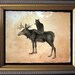 Cat Riding Moose Abyssinian Cat Riding Moose Vintage