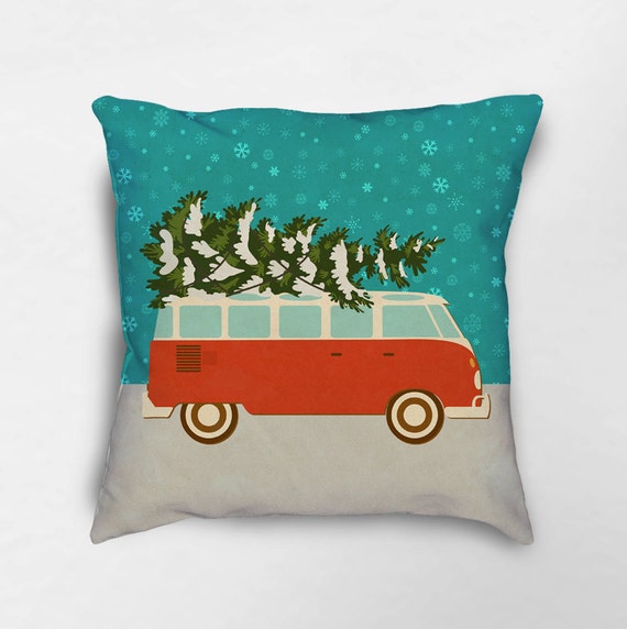 Christmas Pillow Holiday Pillows Christmas Decor Retro