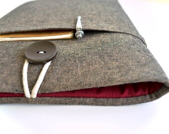 Brown Linen Kindle Sleeve, Kindle Cover, Kindle Case, Kindle Voyage, Kindle Paperwhite, Amazon Fire Case