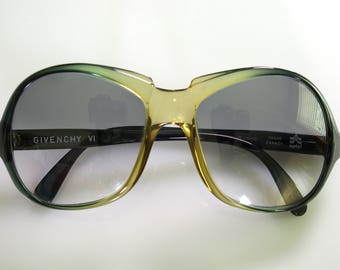 Givenchy Large Lens Vintage Sunglasses Blue-Green Ombre Fade