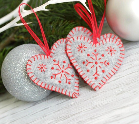 xmas house new ornament Ornament, Xmas Tree Decor,Christmas Decor,Gray,Felt Ornament,Home