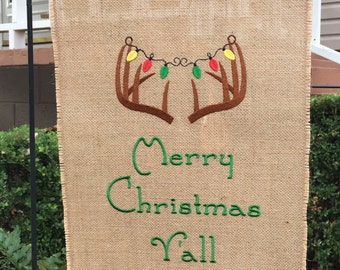 Burlap Garden Flag Monogrammed-Personalized by OhSewStitchin