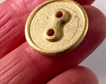 3/4", 5/8" and 9/16" Gold button, Bracelet button, Round Gold button, Brushed Gold button, 2-Hole Button, Matte Finish, Vintage button