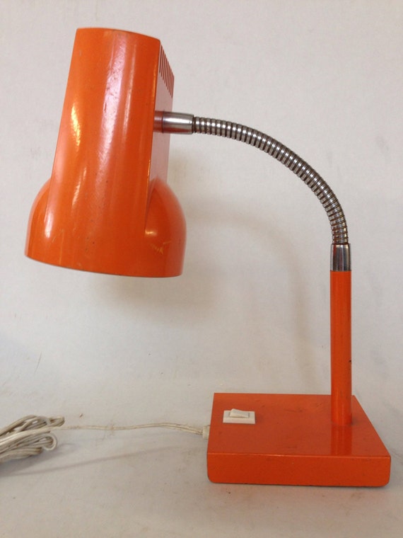 Orange desk lamp