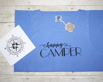 Happy Camper Comfort Colors Tanktop/Tshirt