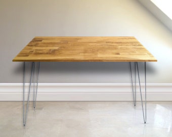 Light Wood Desk on Hairpin Legs, Desk, Small Desk, Rustic Desk, Hairpin Desk, Hairpin Table. CHOOSE ANY SIZE! Free Shipping!