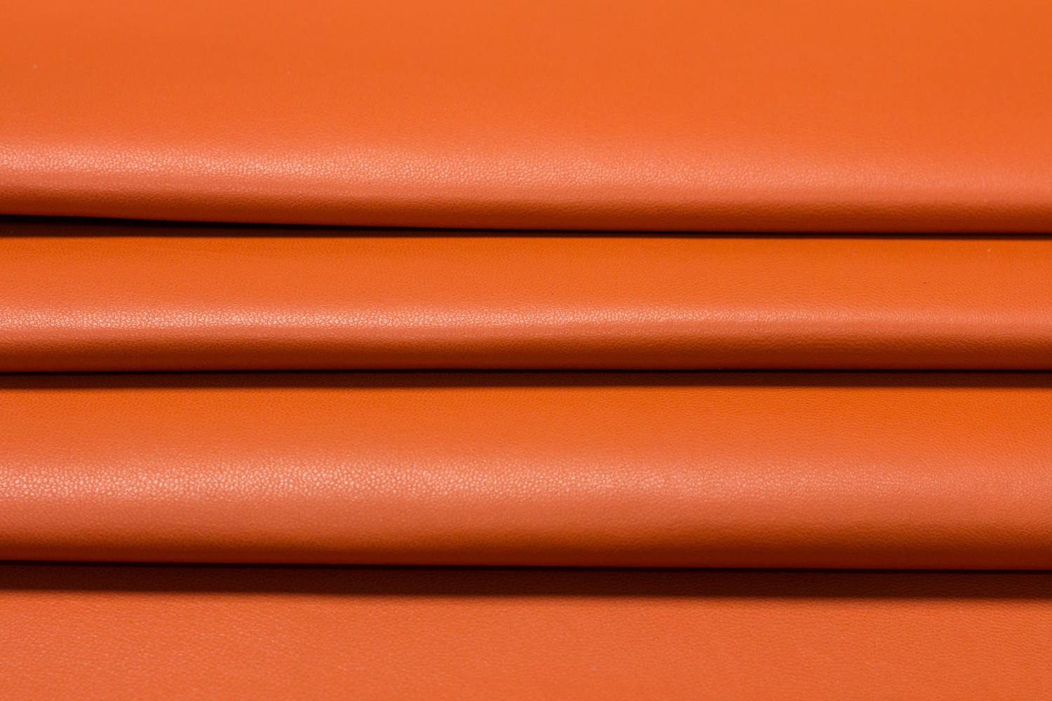 Orange leather fabric, orange genuine sheep leather material, natural
