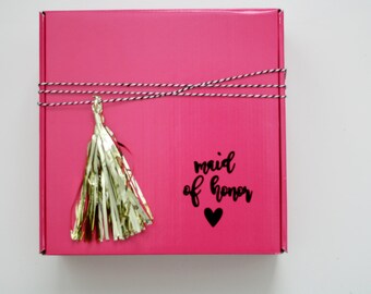 Bridesmaid Gift Box Bridesmaid Gift Bridesmaid Proposal Bridesmaid Box Maid Of Honor Gift Be My Bridesmaid Wedding Favor Box Bridal Party
