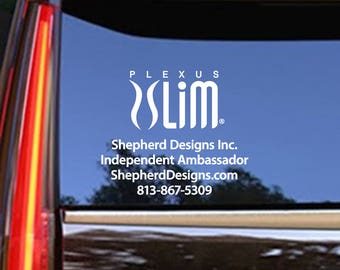 17"x11" Plexus Slim Small Window Personalized Decal Up To 11" Tall (Glossy) 202763412015AO