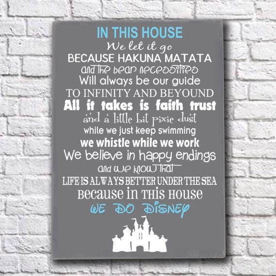 We Do Disney Sign Disney Family Rules Sign In This House We