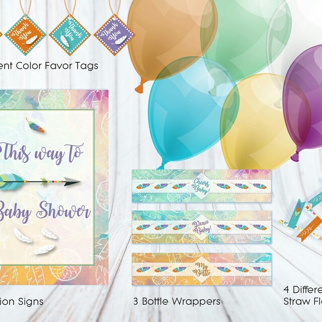 Digital Baby Shower Kits Baby Nursery Decor Kits by PaperPrezzies