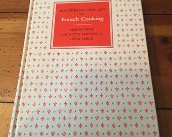 JULIA CHILD Mastering Art French Cooking 1st 1965 Vintage Cook Book Library decor
