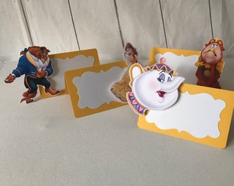 Beauty and the beast inspired party,The Beauty and the beast place cards,Beauty and the beast party Beauty and the beast food tent, Ct 12