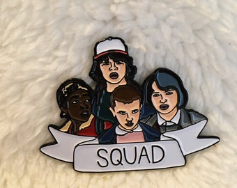 In stock! "Stranger Things Squad" Enamel Pin, Pins, Flair, Pin, Stranger Things